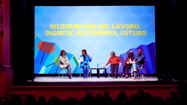 Video: RICOMINCIARE DAL LAVORO DIGNITÀ AUTONOMIA FUTURO Talk Céline Bonnaire Azzurra Rinaldi Donata Columbro Daniela Santarpia Conduce Eva Giovannini